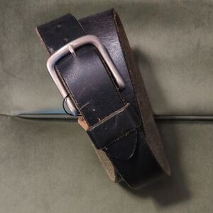 Classic Black Leather Belt 39" Waist